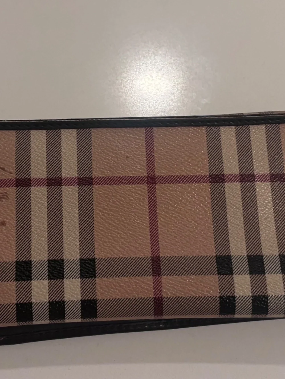 Authentic Burberry Signature Haymarket Hobo with matching Burberry wallet